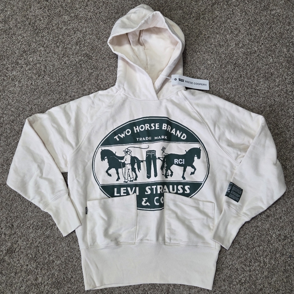 LEVI'S® X REESE COOPER TWO‎ POCKET HOODIE NWT *Light STAIN
